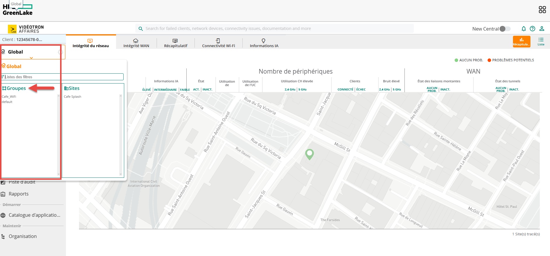Aruba HPE - default Global Groups Summary