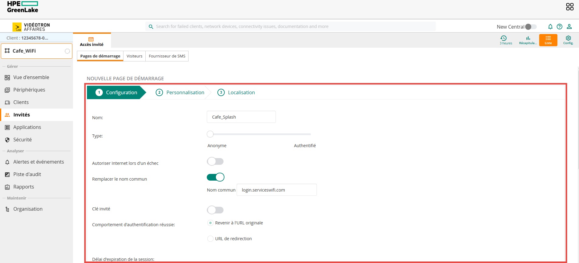 Aruba HPE - Guests Guest Access Splash Pages Configuration