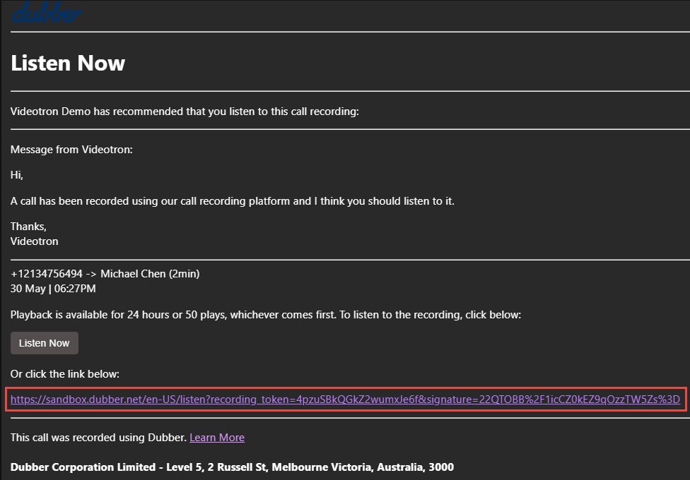 Dubber Écouter maintenant