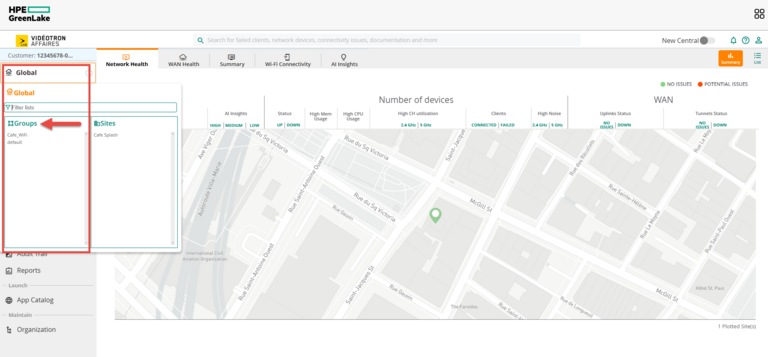 Aruba HPE - default Global Groups Summary