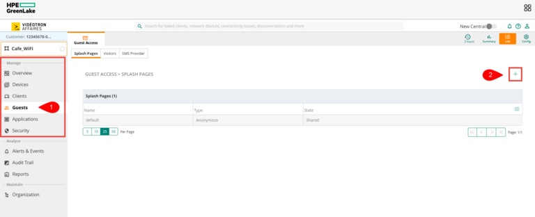 Aruba HPE - Guests - Guest Access - Splash Pages