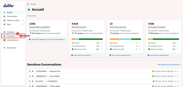 Dubber Paramètres, Télécharger un seul enregistrement