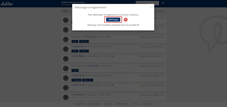 Dubber Télécharger enregistrement