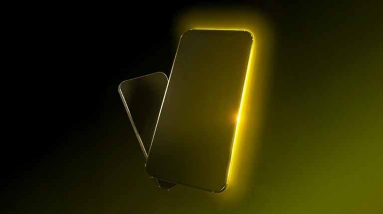 Téléphone mobile ombre jaune