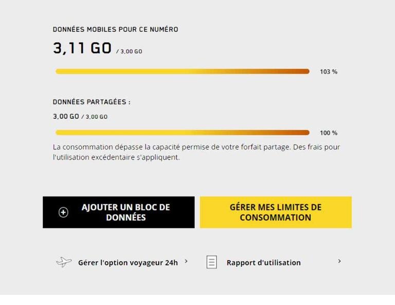 Soutien Données Mobiles pour ce numéro