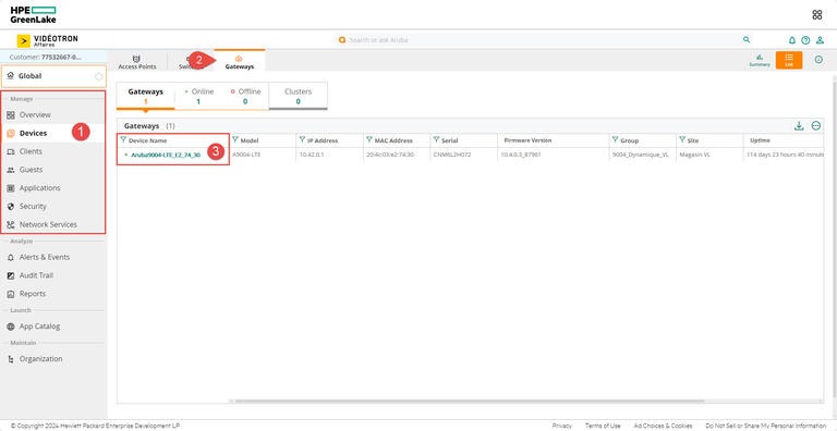 Aruba - HPE - Devices - Gateways