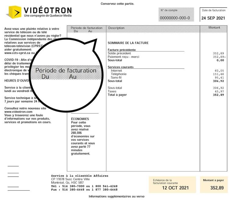 Soutien Facturation période Affaires FR