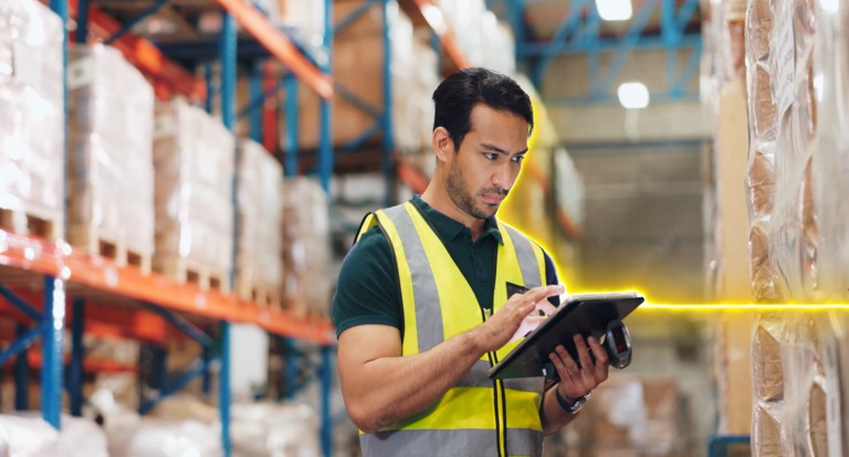 dossard homme entrepôt tablette