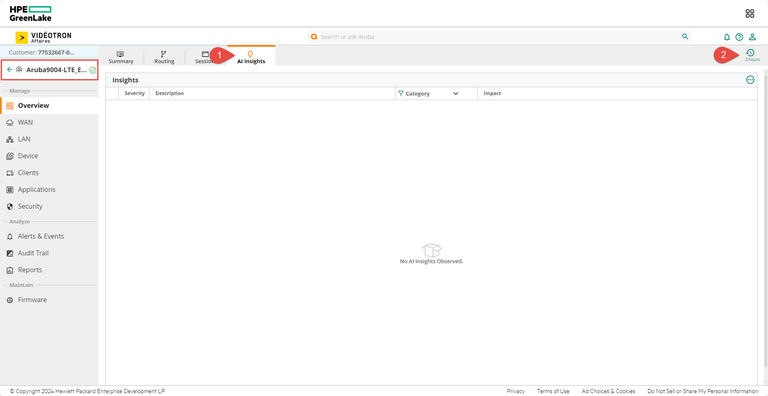 Aruba - HPE -Overview - AI Insights