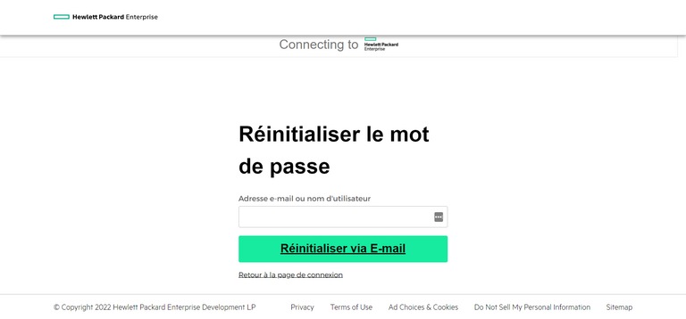 Hewlett Packard - Réinitialiser le mot de passe