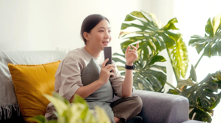 Commande vocale - salon - plantes