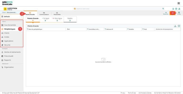 Aruba HPE - Périphériques Points d'accès