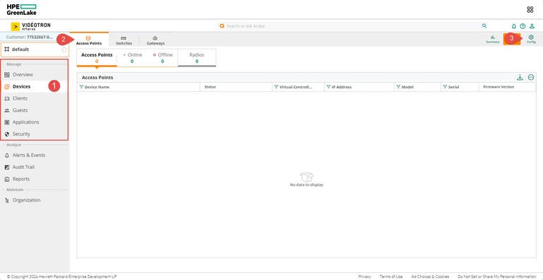Aruba HPE - Devices Access Points
