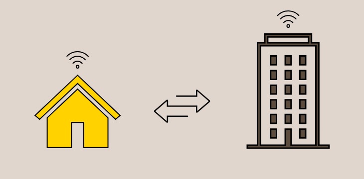 Maison wifi Immeuble flèche télétravail