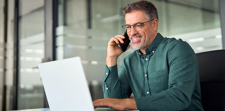 Homme Affaires Lunette Cellulaire Portable