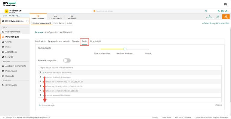 Aruba Périphériques Points d'accès - Accès