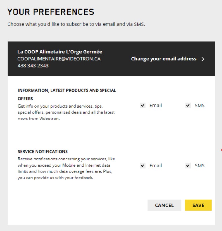 Your preferences - Legal Business