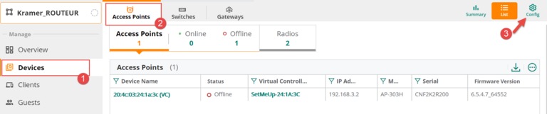 Config Devices Access Points