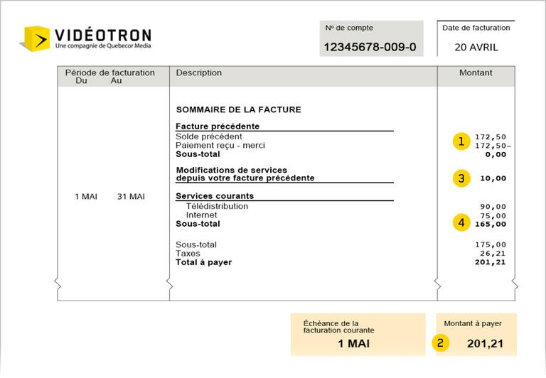 Facture espace client
