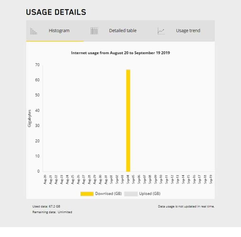 Support - Usage Details