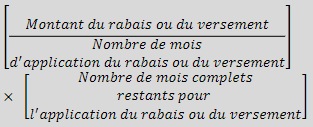 montant rabais