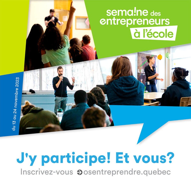 semaine des entrepreneurs à l'école