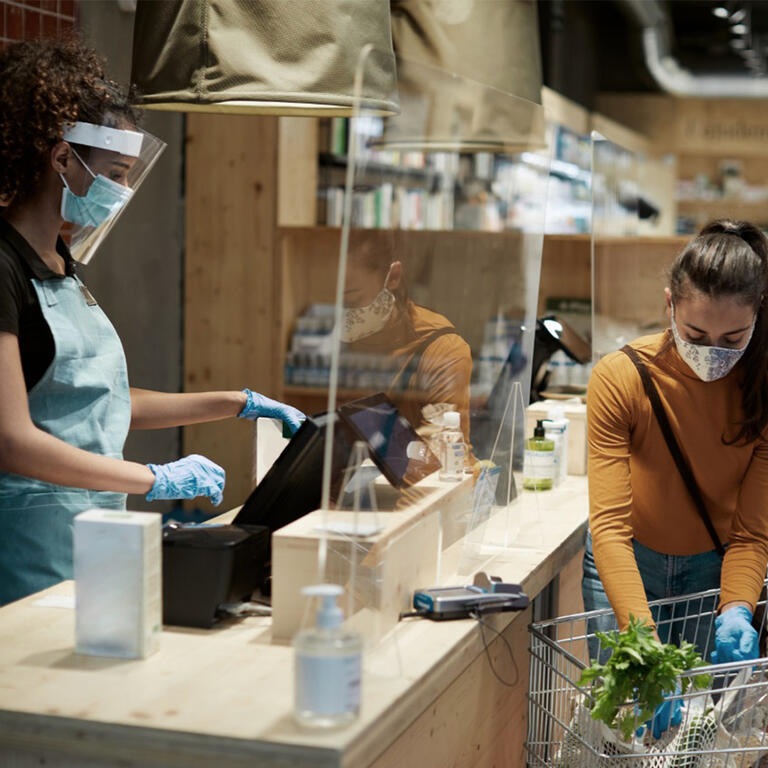 épicerie pandémie caisse panier 1072 x 1072