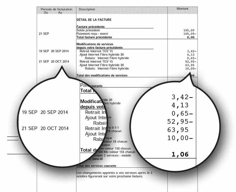 Soutien changement Facture