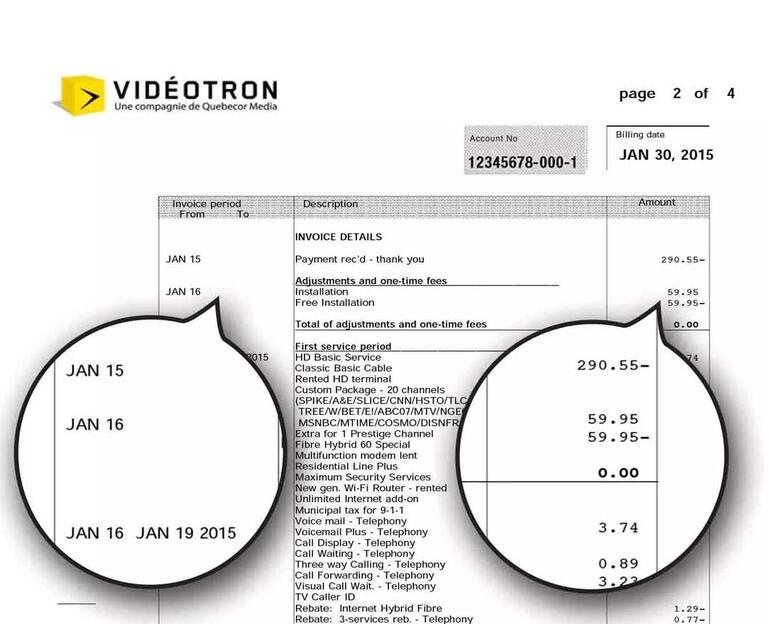 Support changement Invoice
