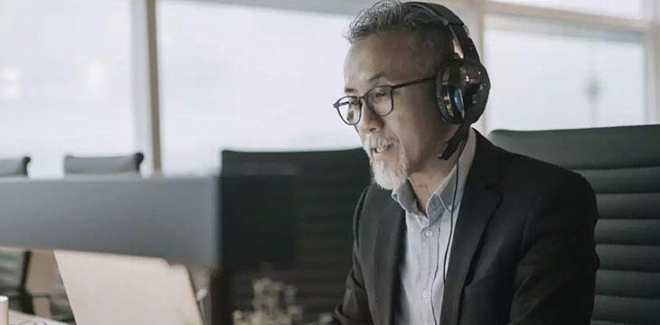 Homme Affaires écouteur lunette